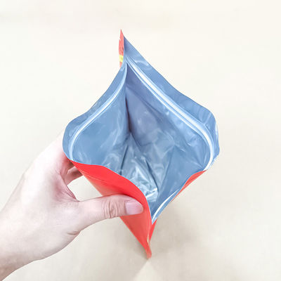 Sacs métallisés en aluminium pour les aliments et les collations avec fermeture à glissière recyclable