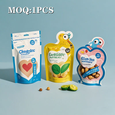 Sac à fermeture à glissière Mylar résistant aux enfants avec conception de coupe sous pression pour le transport sûr d'herbe