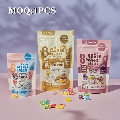 Emballage anti-odeur sur mesure Emballage imprimé Zip Ziplock Logo Plastique Stand Up Pouch Emballage comestible Mylar Sacs recouvrés