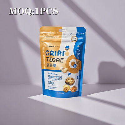 OEM personnalisé ODM Stand Up Pouch Mylar Bags pour 100g de poudre de fruits avec fenêtre transparente