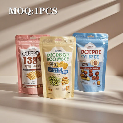 Des sacs imprimés sur mesure pour les graines, les fruits secs et les noix: emballage alimentaire durable avec fermeture à glissière