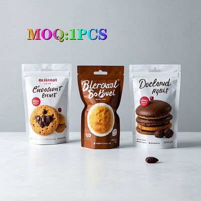 Sacs en plastique haut de gamme avec fermeture à glissière, emballage alimentaire personnalisé pour les biscuits Baklava, croquettes, collations croquantes