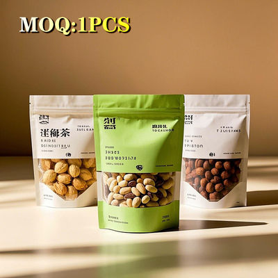 Logo personnalisé Emballage alimentaire imprimé Fruits secs Snack Doypack Foil d'aluminium Plastique inodore Fermeture à glissière Stand Up Pouch Mylar Bag