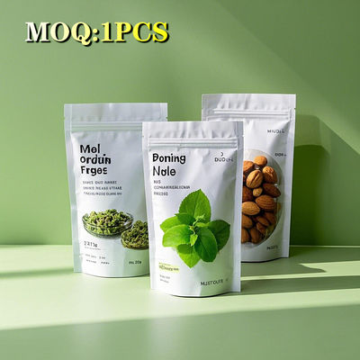 Impression colorée mat personnalisée 90g emballage de thé à base de plantes Stand up pouch