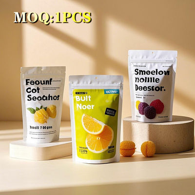 Sacoche personnalisée en papier d'aluminium mat pour collations, emballage de thé, chocolat et café avec conception libre