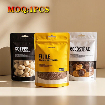 Fabrication personnalisée en papier imprimé en plastique en aluminium Mylar Fermeture à glissière Noix alimentaire Snack Emballage Stand Up Pouch