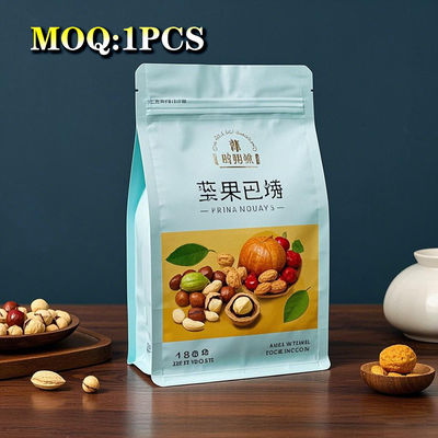 Sacs à grains de café industriels personnalisables avec fermeture à glissière, 250 g / 1 kg Sacs à soupapes de fond carré
