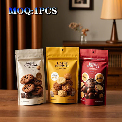 Poche à fermeture à glissière personnalisée pour nourriture à base de noix supportant fenêtre ouverte