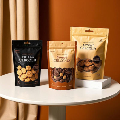 Sacs à biscuits en papier d'aluminium en fermeture à glissière 3,5 g imprimés en holographe