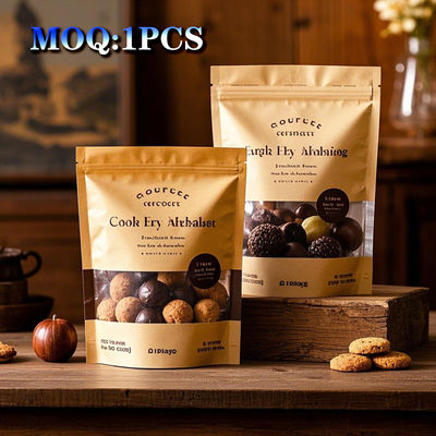 Foil d'aluminium stratifié plastique flexible fermeture à glissière Doypack sacs d'emballage alimentaire gommés sur mesure imprimé recyclable Stand Up Pouch