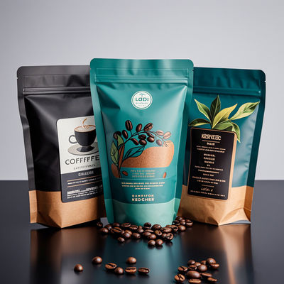 Sacs en Mylar personnalisés avec logo en gros - Sachets zippés en feuille d'aluminium anti-odeurs pour l'emballage alimentaire et le café