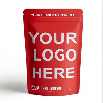 Sacs Mylar à fermeture à glissière à l'odeur imprimés sur mesure 3,5 g Sacs d'emballage alimentaire en aluminium plastique recouverts