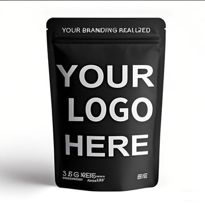 Impression personnalisée Matte Stand Up Ziplock Mylar Sacs ré-fermées Pouches d'emballage alimentaire anti-odeur