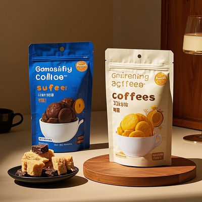 4-Layer Moisture-Proof Food Packaging Bags Custom Printed Snack & Cookie Pouches With Resealable Zipper