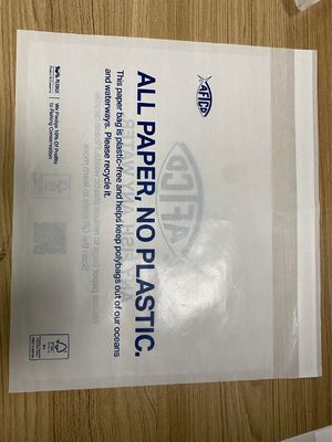 Simplicité d'autocollant Sacs en papier vitreux Responsabilité écologique Solutions en gros en verre