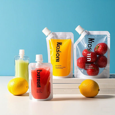 Sacs liquides étanches à l'air et étanches aux fuites avec évier facile à verser pour boissons, sauces, cosmétiques