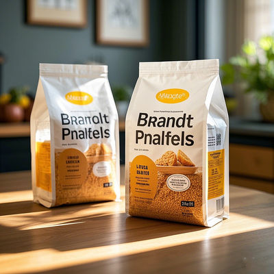 Premium BOPET Mylar Stand Up Bags Emballage réutilisable avec code QR pour le commerce de détail de la marque de café