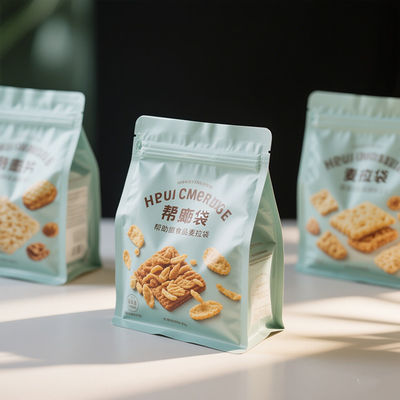 Sacoche en feuille de papier certifiée par la FDA avec soupape de dégazage préserve l'arôme du café et les noix croquantes