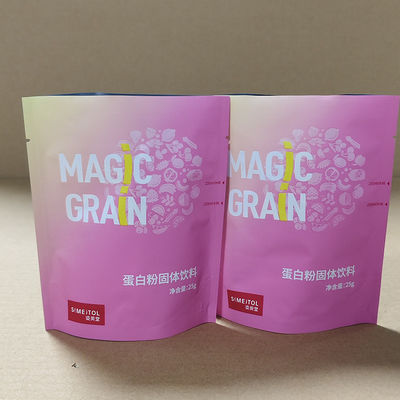 Sachets de boisson solide de poudre de protéine résistante à l'humidité, sachets à fermeture éclair à haute barrière, impression personnalisée