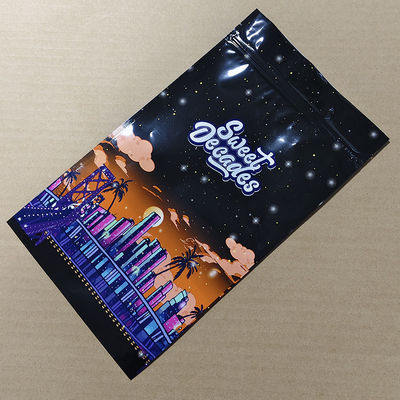 Pochette à l'épreuve des enfants imprimée avec un paysage urbain, certifiée ISO 8317, encre UV résistante aux rayures, conforme à la norme EN 14375