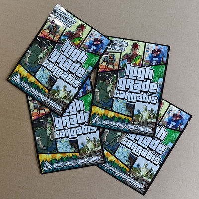 Sac barrière à l'épreuve des enfants sur le thème de GTA, conforme aux normes REACH et ROHS, impression en héliogravure 8 couleurs