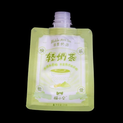 Compatibilité de la buse : particules ≤8mm et viscosité ≤50. Sachet à bec verseur avec bec de 16mm de diamètre.