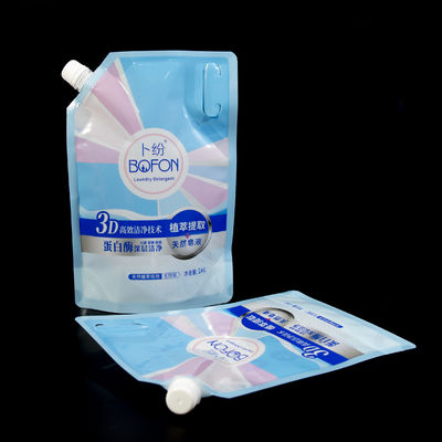 1L de détergent à bec angulaire PET AL PE lamellé étanche large buse