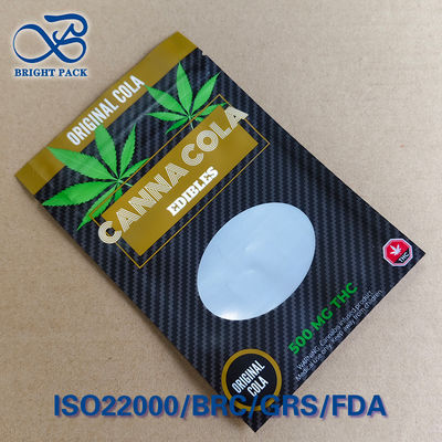 Emballage à l'épreuve des enfants à haute barrière avec fenêtre - Couche de feuille d'aluminium et résistance à l'oxygène