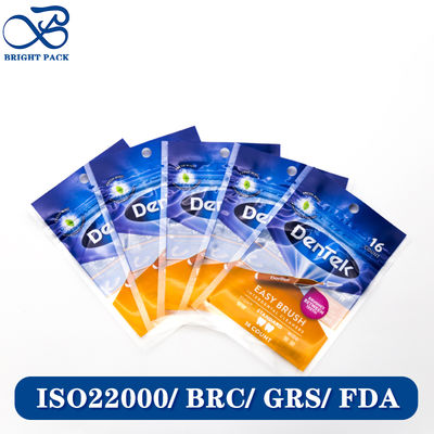 Sac d'étanchéité à trois côtés de calibre mince pour l'emballage de fil avec impression de marque personnalisée et conception de trou suspendu.