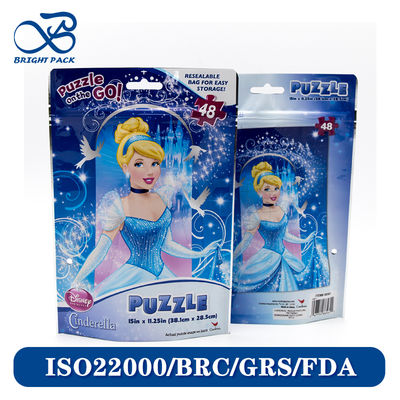 Impression de couleurs matériaux personnalisés recouvertables sac à fermeture à glissière pour jouets emballage usine vente directe.