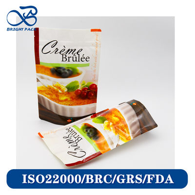 Doypacks de haute qualité pour l'emballage de produits de boulangerie avec impression personnalisée et fermeture éclair refermable.