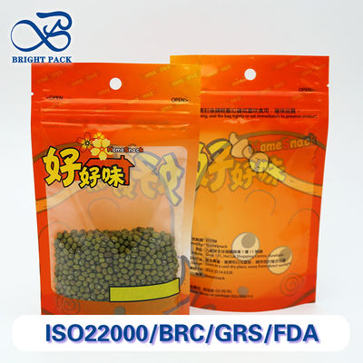 Sacs à soufflet légers et recyclables avec fenêtres transparentes pour l'emballage alimentaire, avec impression personnalisable.