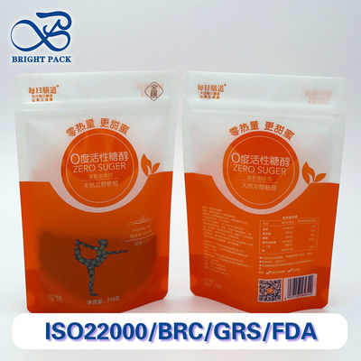 Sachets Stand-Up Résistants à l'Humidité pour l'Emballage Alimentaire avec Fenêtres Uniques Personnalisées et Motifs d'Impression.