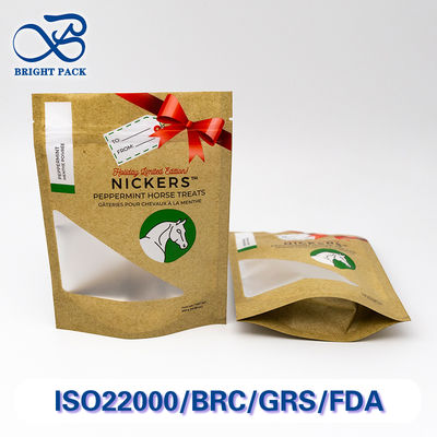 Sachets Stand-Up Anti-Crevaison Avec Haute Barrière à l'Oxygène Et Fenêtre Transparente Pour l'Emballage d'Aliments pour Animaux de Compagnie Commandes en Gros Réductions.