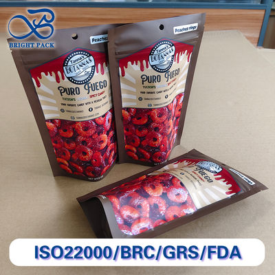 Sacs à soufflet personnalisés avec logo assorti Pantone, impression flexographique 10 couleurs pour l'emballage alimentaire en gros.