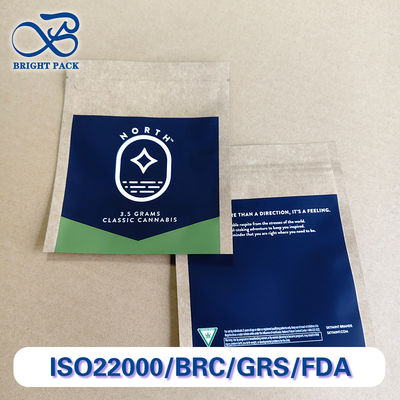 Sac en papier kraft recyclable et biodégradable pour emballage pharmaceutique avec impression personnalisable haute résolution.