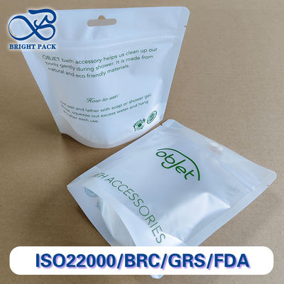 Sacs Premium Translucides à Tenue Verticale pour l'Emballage d'Accessoires de Bain avec Fermeture Éclair Étanche et Scellée.