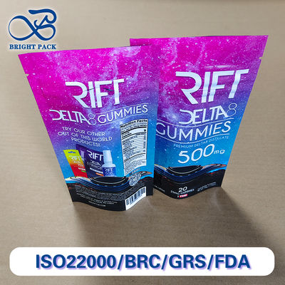 Sachets personnalisés à l'épreuve des enfants, arborant des couleurs assorties Pantone pour l'emballage pharmaceutique.