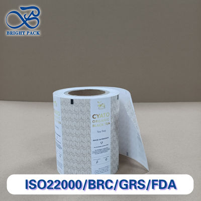 Film d'emballage de thé de qualité supérieure à haute barrière de matériaux composites multicouche hydratation / résistance à l'oxygène serrure de fraîcheur pour sacs et sachets de thé Tailles et impression personnalisées Certifié SGS / FDA