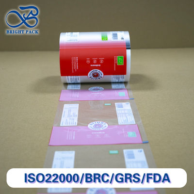 Film givré recyclable et compostable avec impression personnalisable et surface transparente pour l'emballage alimentaire.