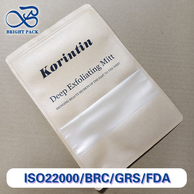 Sacs à vitres en papier kraft multi-couches d'emballage composite Aliments / café / noix Tailles personnalisées certifiées FDA / SGS & Impression