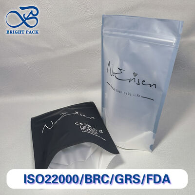 Poche debout avec fermeture à glissière remontable