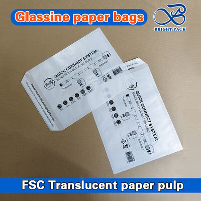 Sacs en papier glassine alimentaire anti-graisse, écologiques, emballage transparent pour boulangerie, bonbons, artisanat