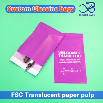 Sacs et enveloppes en papier vitreux écologiques à haute transparence et à 100% de matériaux biodégradables