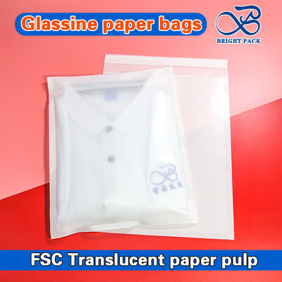 Sacs en papier glassine 100% biodégradables avec impression personnalisable et haute transparence pour emballage de vêtements durable