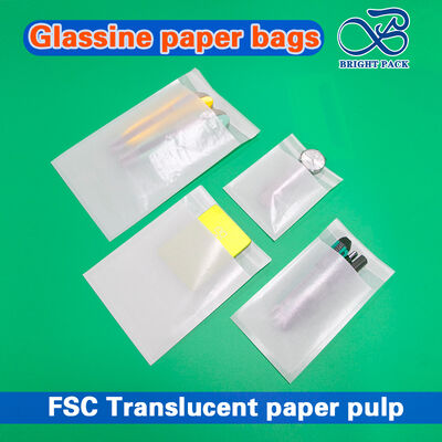 Sacs en papier glassine biodégradables translucides avec fermeture auto-adhésive pour emballage écologique de vêtements