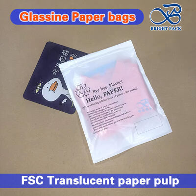 Sacs personnalisables en papier glassine biodégradable avec bande auto-adhésive pour emballage écologique