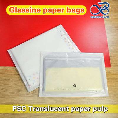 Sacs en papier glassine biodégradables autocollants ClearView™ 40g pour emballage de vêtements durable