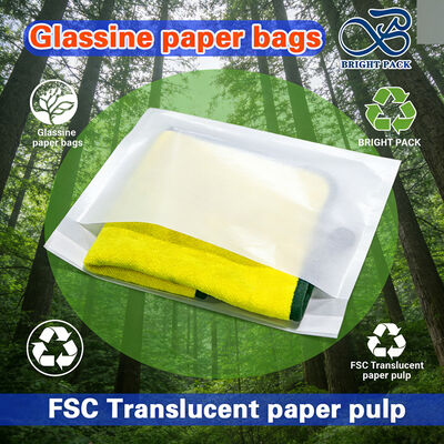 Logo personnalisé Sac en papier en verre Vêtements Compostables Vêtements Sac en verre Sac d'emballage en papier transparent Pour le manteau de T-shirt