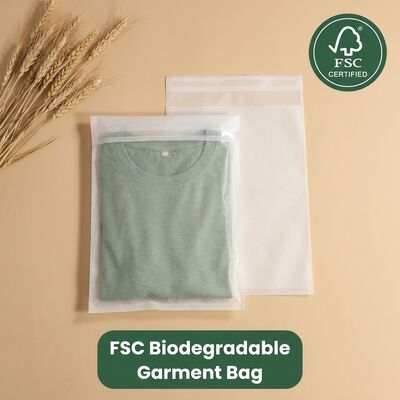 Luxury Glassine Paper Bag for Apparel & Fur Plastic Free Sustainable Eco Garment Packaging for Certified